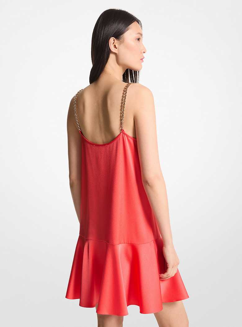 Michaelkors Satin Chain Tank Coral | SN-MK26680