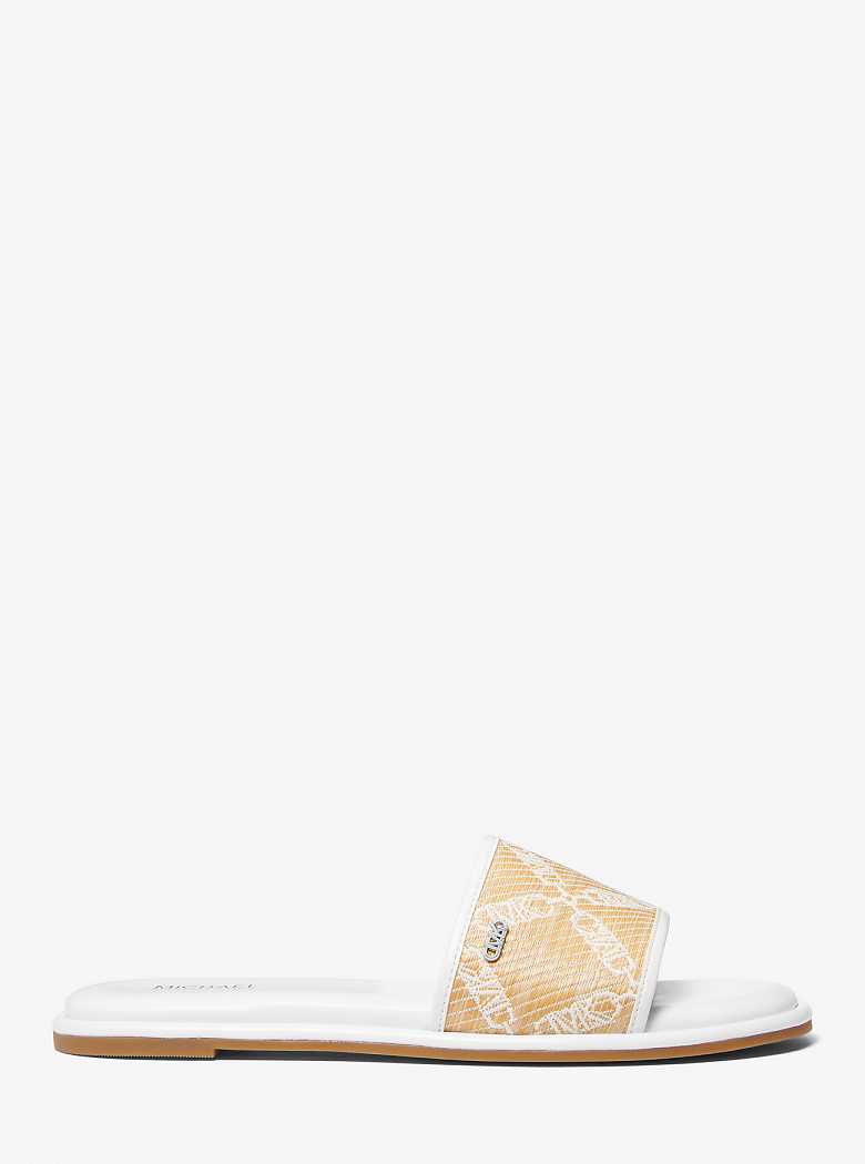 Michaelkors Saylor Empire Logo Jacquard Straw Multicoloridas | SN-MK27564