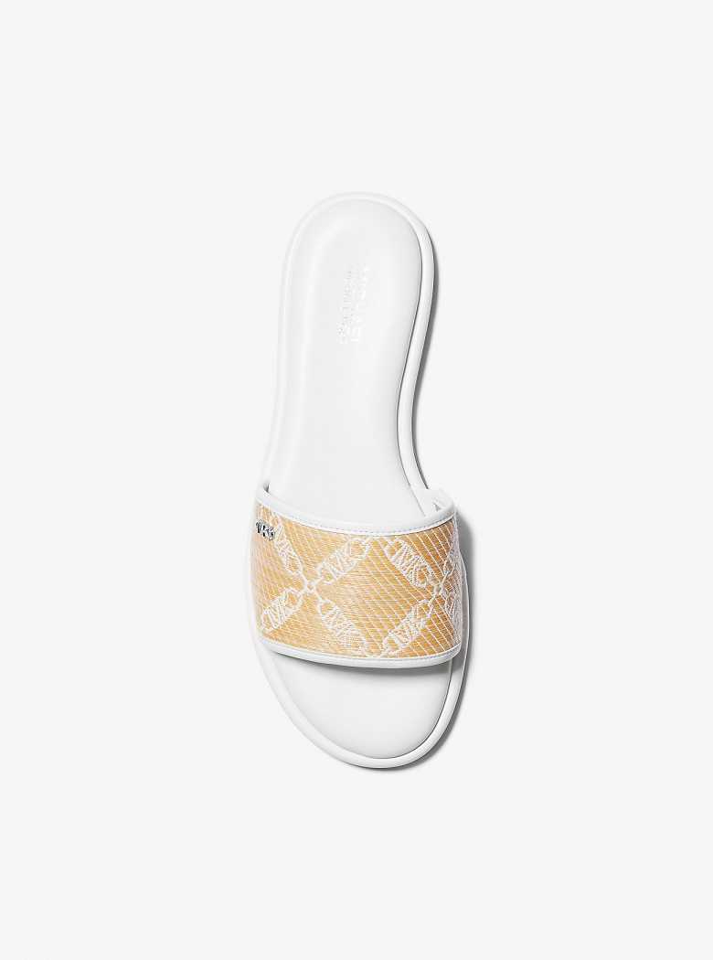 Michaelkors Saylor Empire Logo Jacquard Straw Multicoloridas | SN-MK27564