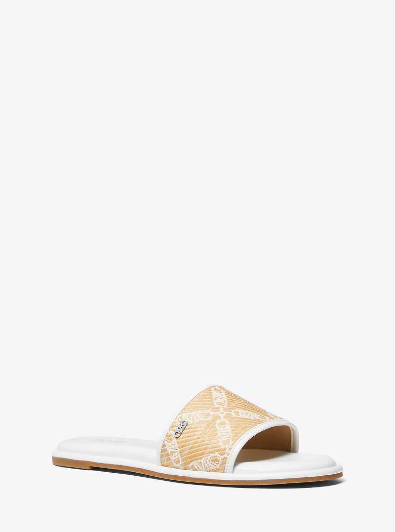 Michaelkors Saylor Empire Logo Jacquard Straw Multicoloridas | SN-MK27564