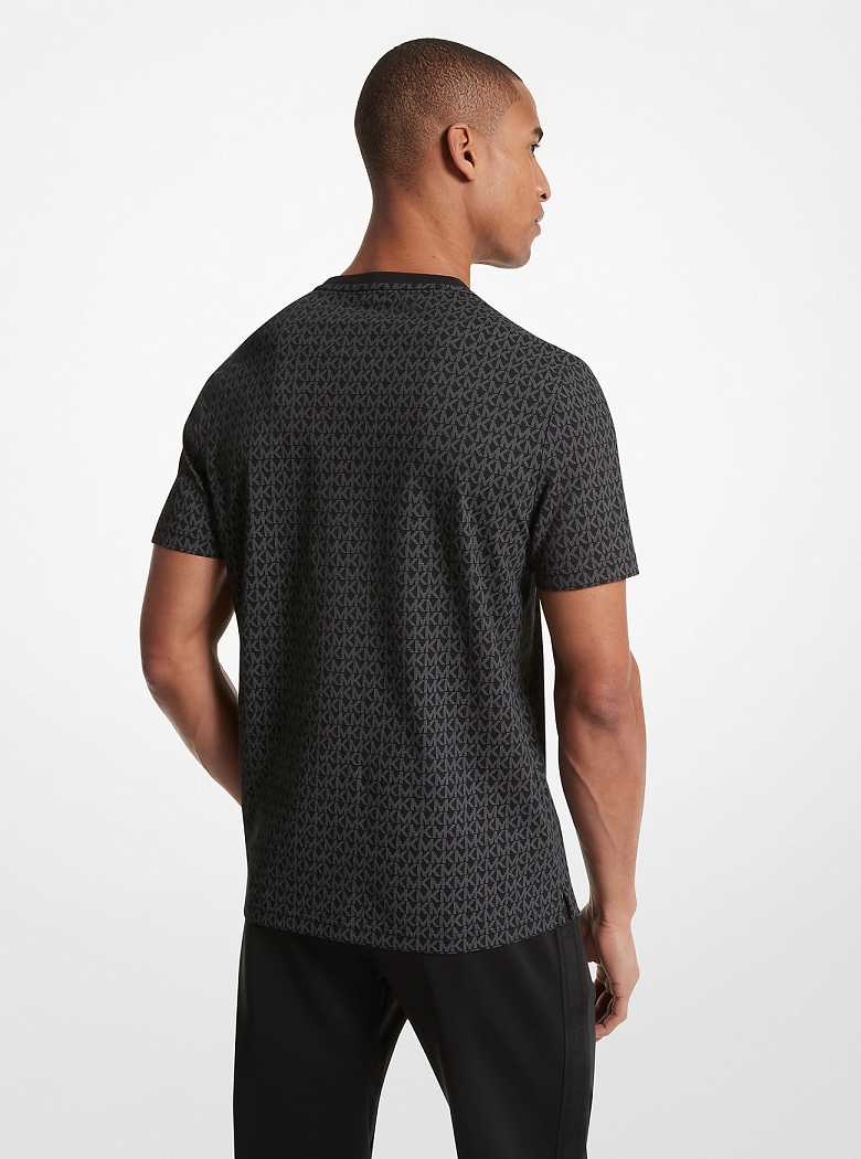 Michaelkors Signature Logo Print Cotton Pretas | SN-MK27926