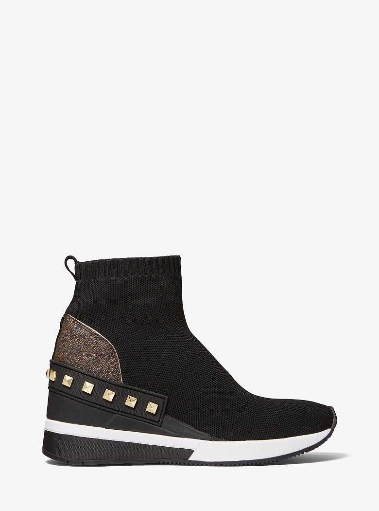 Michaelkors Skyler Studded Stretch Knit Sock Pretas | SN-MK27459