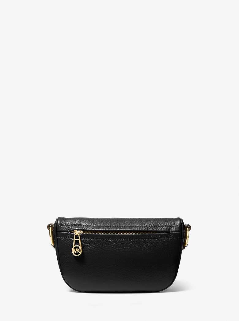 Michaelkors Slater Extra-Small Pebbled Leather Pretas | SN-MK27163