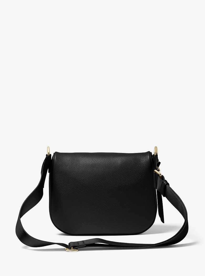 Michaelkors Slater Medium Pebbled Leather Pretas | SN-MK27169