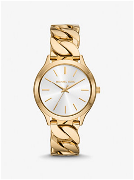 Michaelkors Slim Runway Gold-Tone Curb-Link Watch Douradas | SN-MK28377