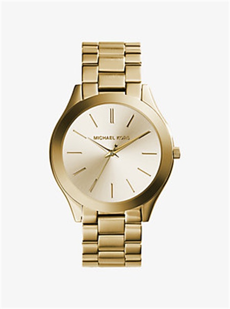 Michaelkors Slim Runway Gold-Tone Stainless Steel Watch Douradas | SN-MK28335