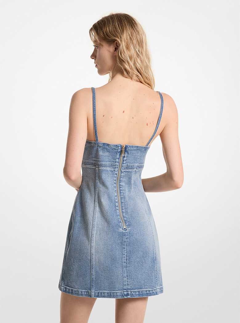 Michaelkors Stretch Denim Mini Azuis Azul Claro | SN-MK26657