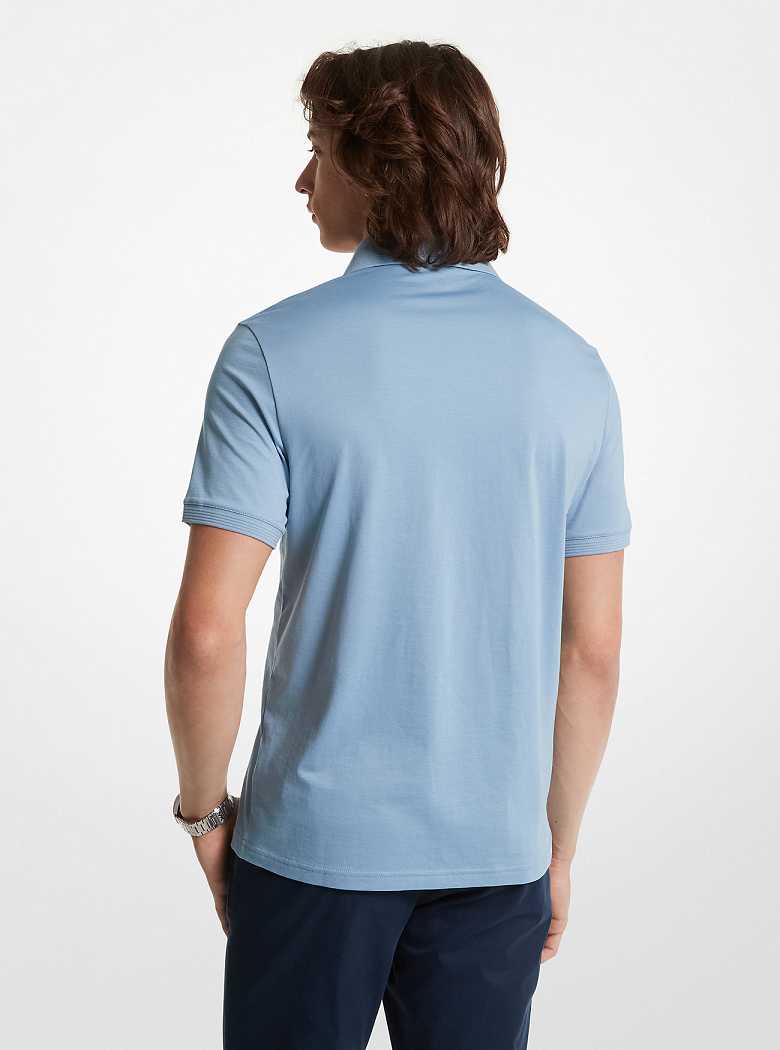 Michaelkors Stretch Pima Cotton Polo Luz Azuis | SN-MK27949