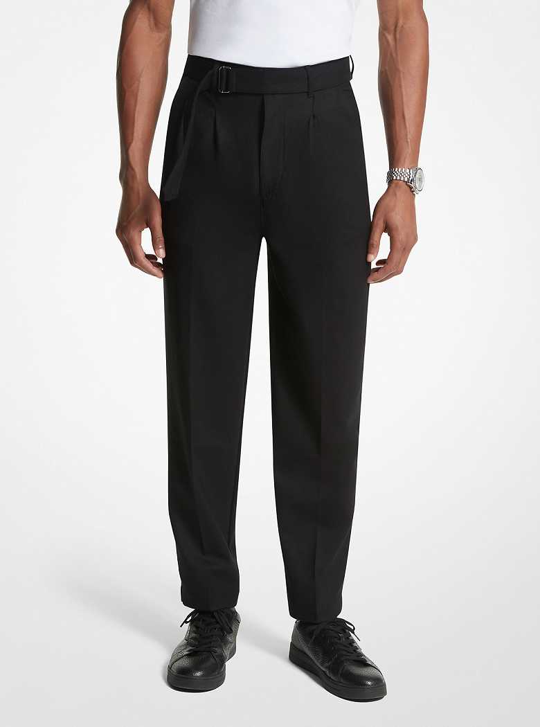 Michaelkors Stretch Wool Flannel Belted Pretas | SN-MK28024