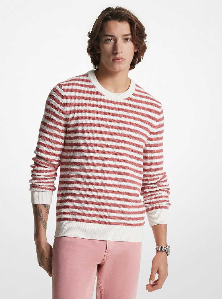 Michaelkors Striped Cotton Blend Rosa | SN-MK28054