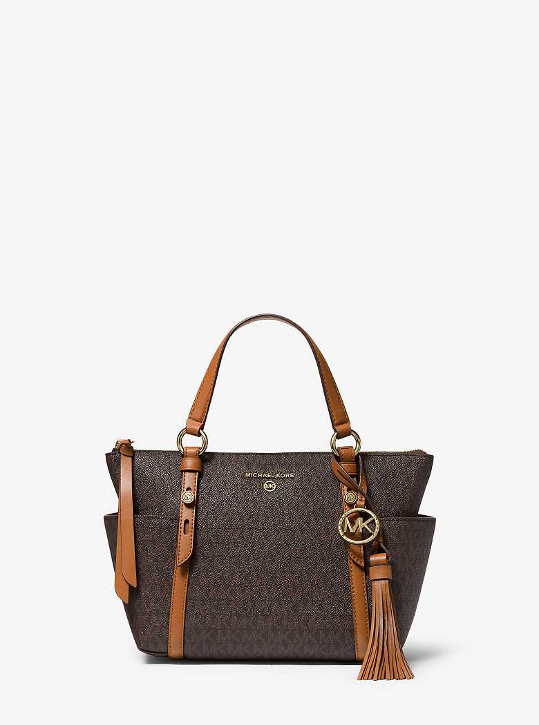 Michaelkors Sullivan Small Logo Top-Zip Marrom | SN-MK26896