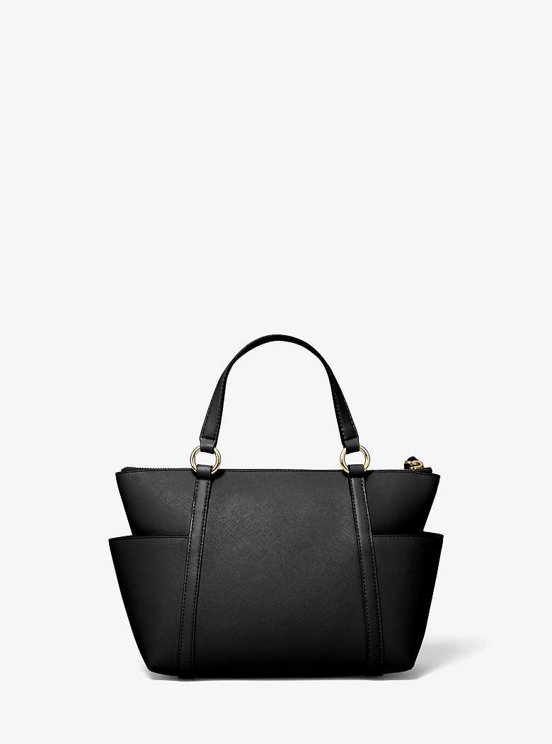 Michaelkors Sullivan Small Saffiano Leather Top-Zip Pretas | SN-MK26892
