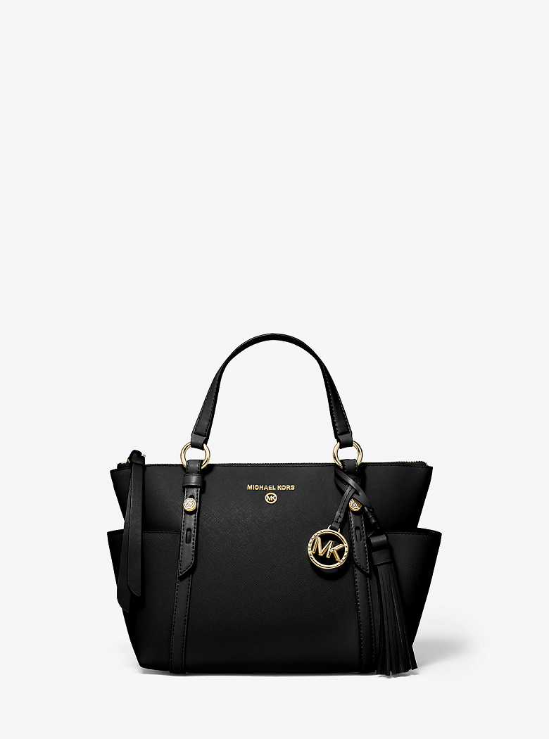 Michaelkors Sullivan Small Saffiano Leather Top-Zip Pretas | SN-MK26892