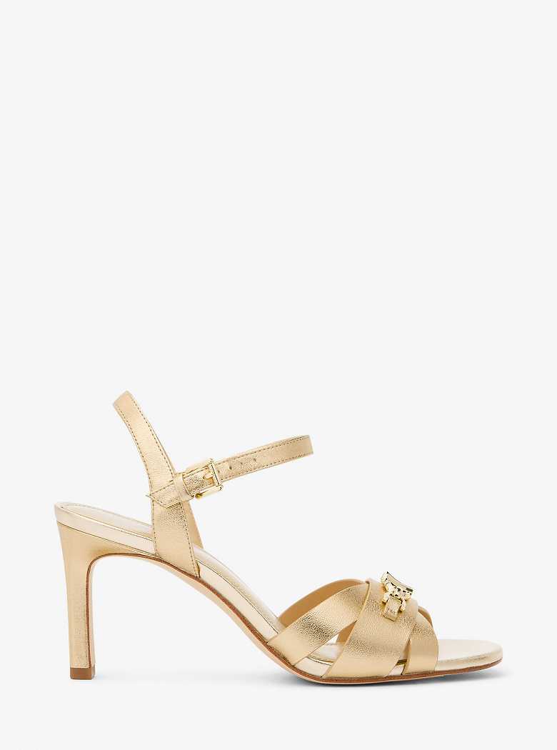 Michaelkors Tiffanie Metallic Leather Douradas | SN-MK27524