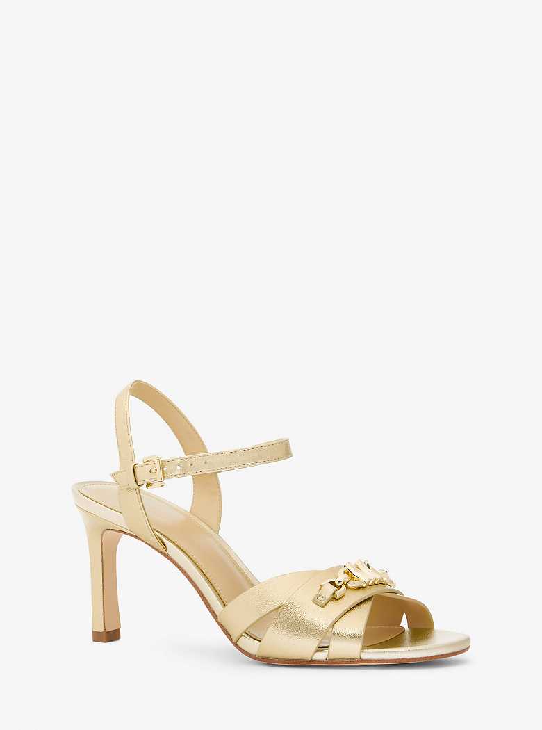 Michaelkors Tiffanie Metallic Leather Douradas | SN-MK27524
