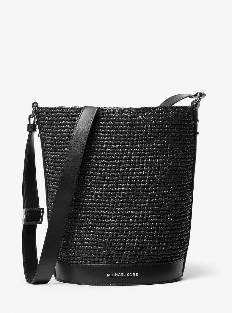Michaelkors Townsend Medium Straw Bucket Pretas Pretas | SN-MK26809