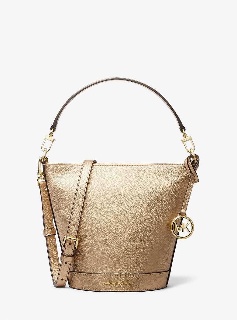 Michaelkors Townsend Small Metallic Leather Douradas | SN-MK26826
