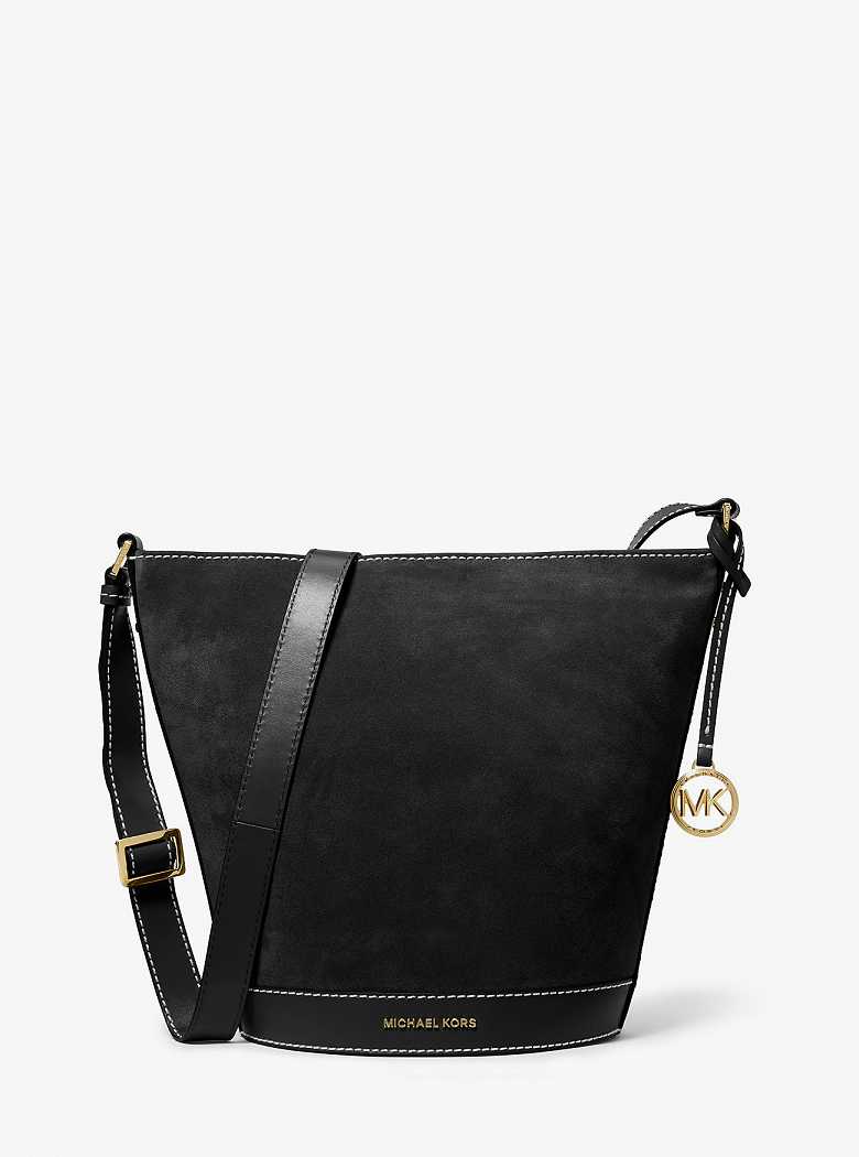 Michaelkors Townsend Topstitched Suede Pretas | SN-MK27251