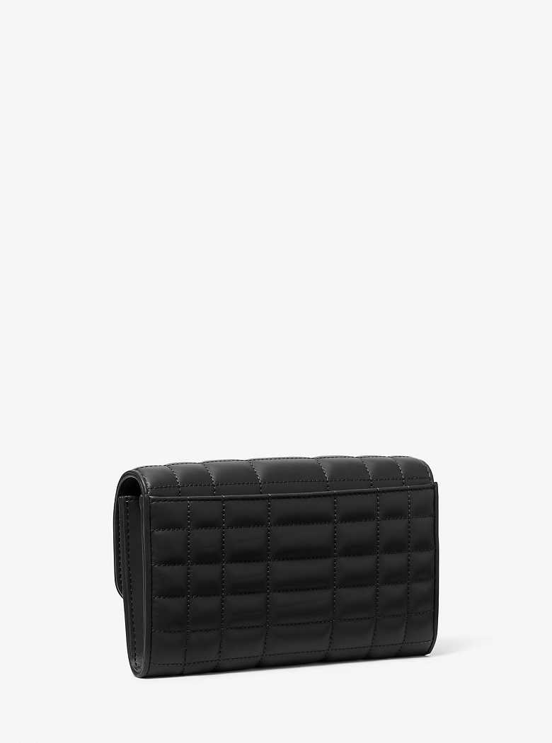 Michaelkors Tribeca Large Leather Convertible Pretas | SN-MK27130