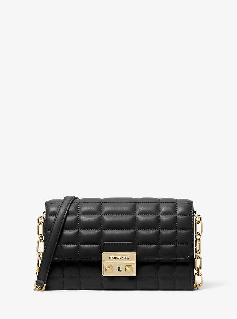 Michaelkors Tribeca Large Leather Convertible Pretas | SN-MK27130