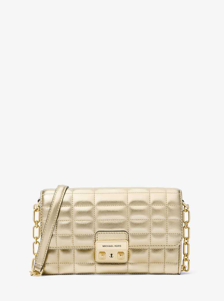 Michaelkors Tribeca Large Metallic Leather Convertible Douradas | SN-MK27133