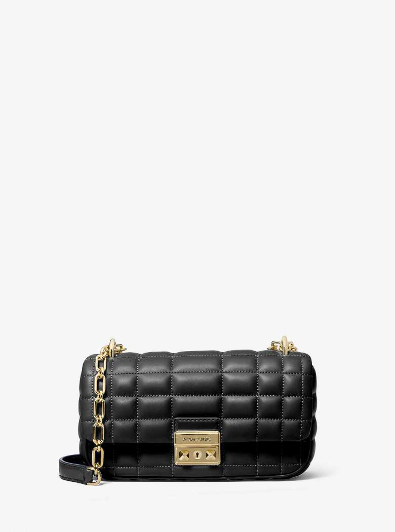 Michaelkors Tribeca Small Quilted Leather Pretas | SN-MK26940