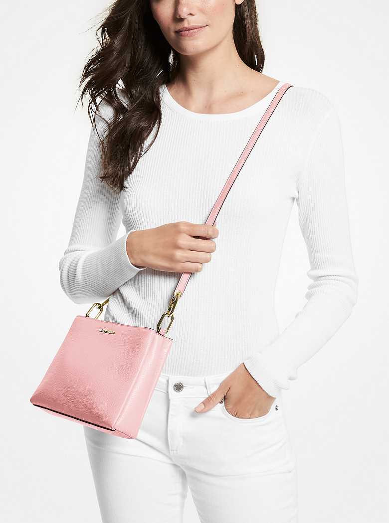 Michaelkors Trisha Medium Pebbled Leather Rosa | SN-MK27261