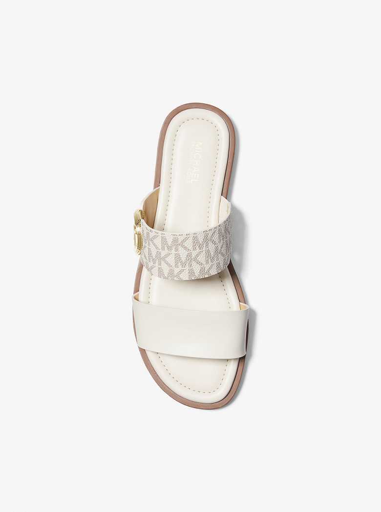 Michaelkors Vera Leather and Signature Logo Luz Amarelas | SN-MK27512