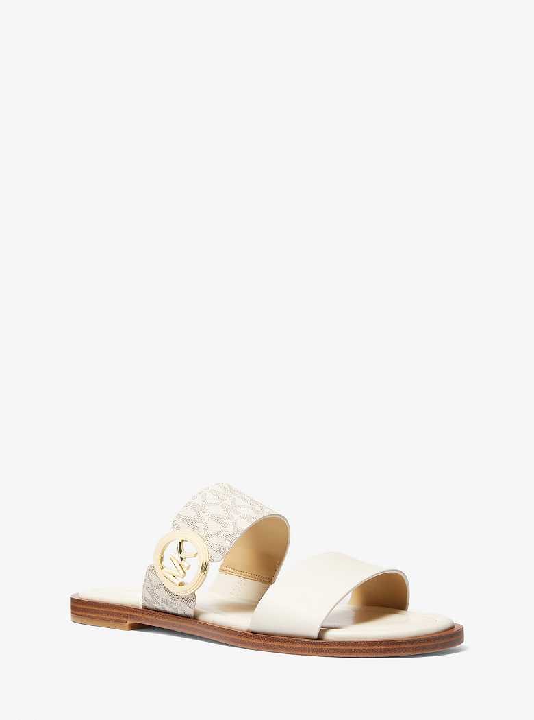 Michaelkors Vera Leather and Signature Logo Luz Amarelas | SN-MK27512