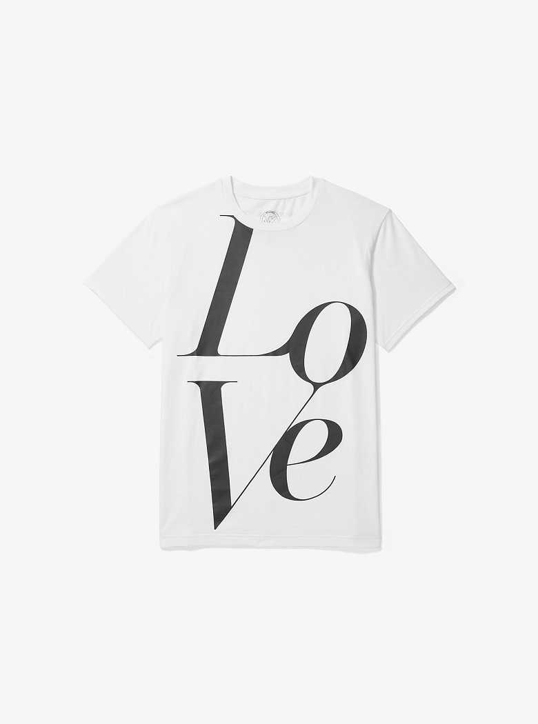 Michaelkors Watch Hunger Stop LOVE T-Shirt Branco | SN-MK26534