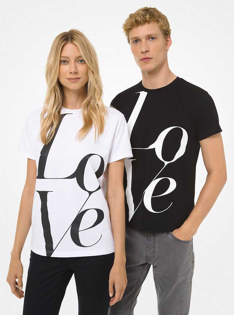 Michaelkors Watch Hunger Stop LOVE T-Shirt Branco | SN-MK26534