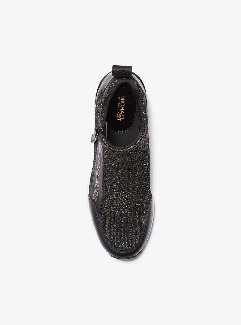 Michaelkors Willis Metallic Stretch Knit Pretas Marrom | SN-MK27422