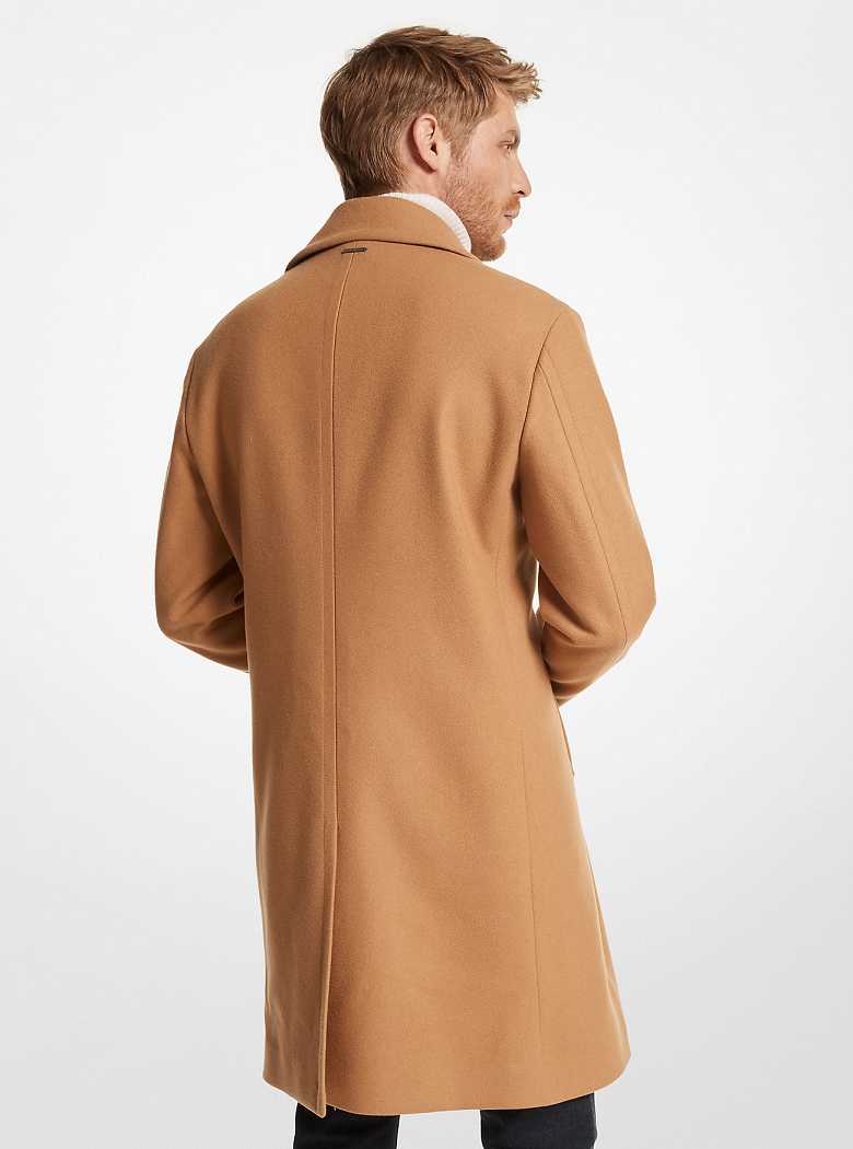 Michaelkors Wool Blend Double-Breasted Marrom Escuro | SN-MK28066