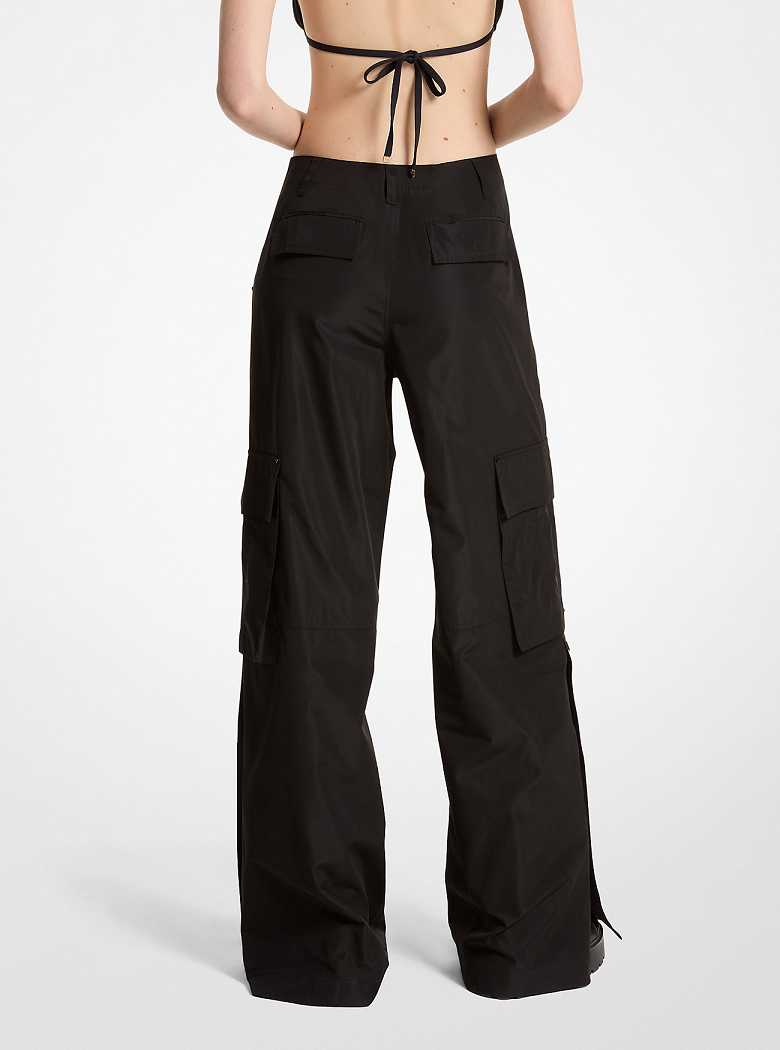 Michaelkors Woven Wide-Leg Pretas | SN-MK26565